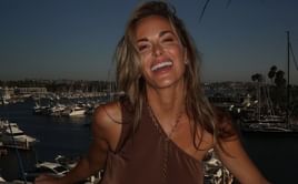 Jena Sims styles $122 black sportswear for workout session