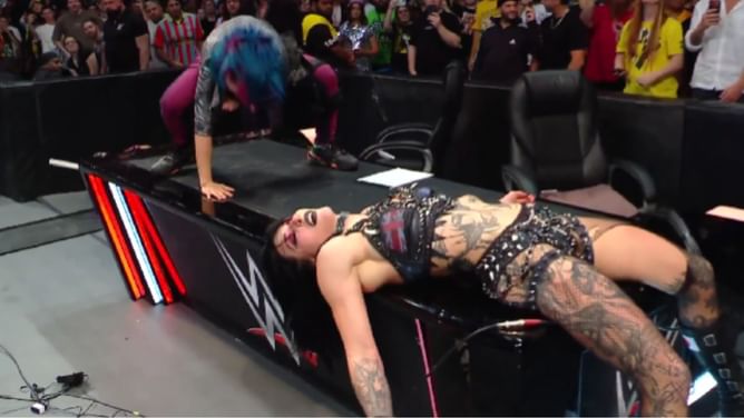 Concern over Rhea Ripley during WWE RAW commercial break