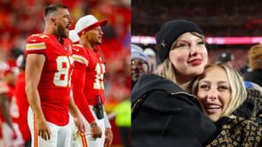 WATCH: Taylor Swift swoons over Brittany Mahomes after Patrick Mahomes-Travis Kelce's insane play during Chiefs-Commanders MNF