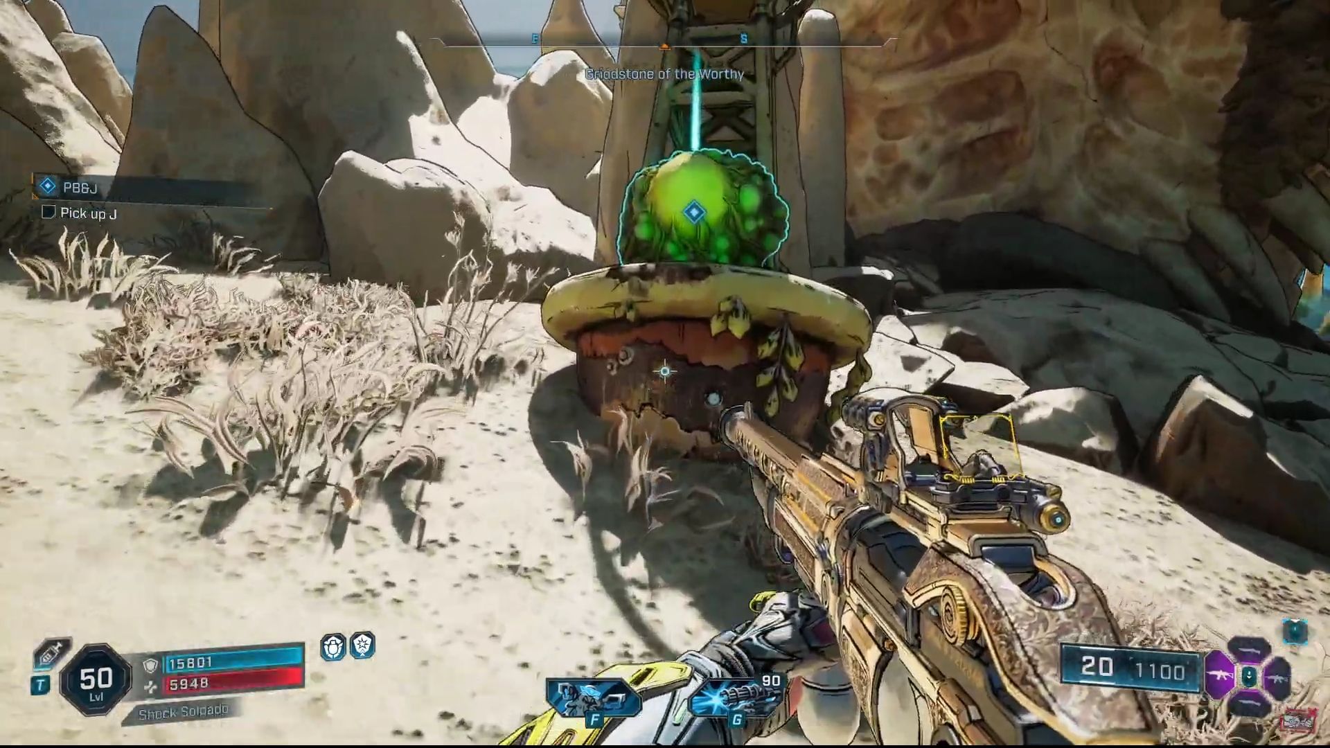 The J is attached to the metal buoy (Image via Youtube/@WoWQuest)