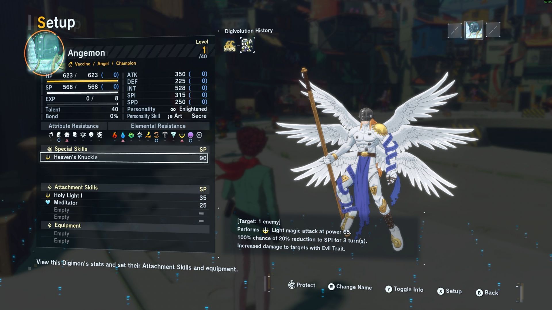 Angemon can learn powerful Light magic (Image via Bandai Namco Entertainment)