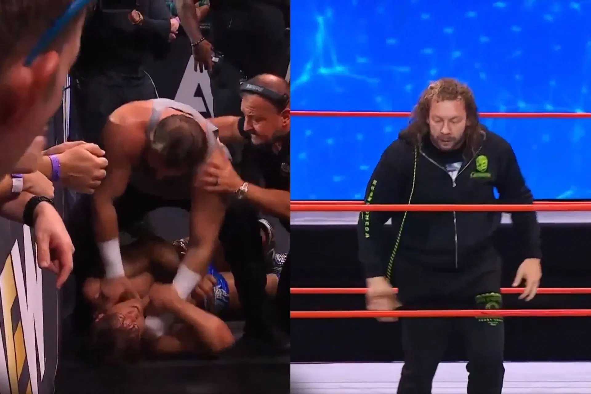 BREAKING: 6ft 4in star finally returns on AEW Collision; gets into a brawl with Kenny Omega
