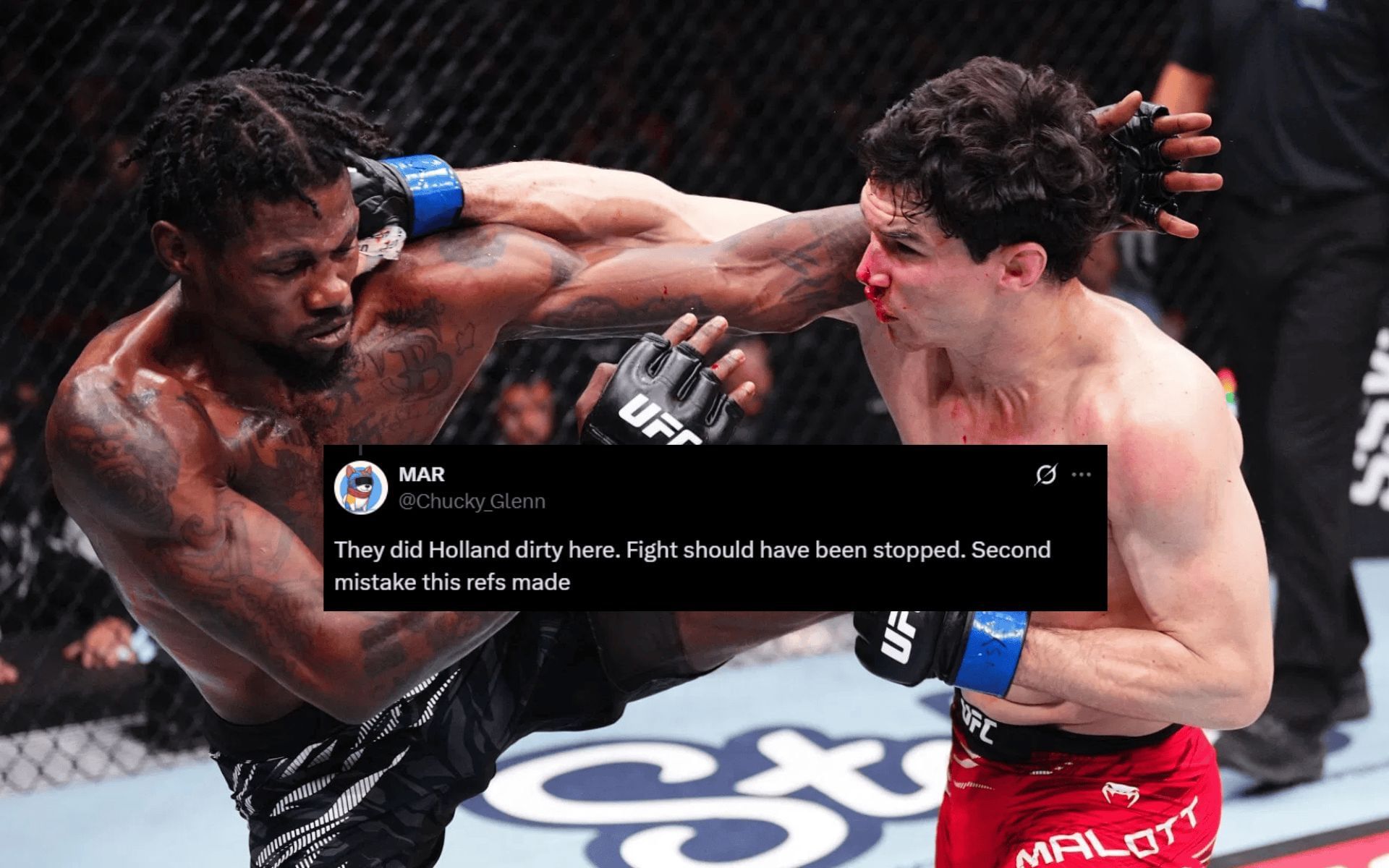 Fans react to Kevin Holland vs. Mike Malott fight. [Image courtesy: Getty]