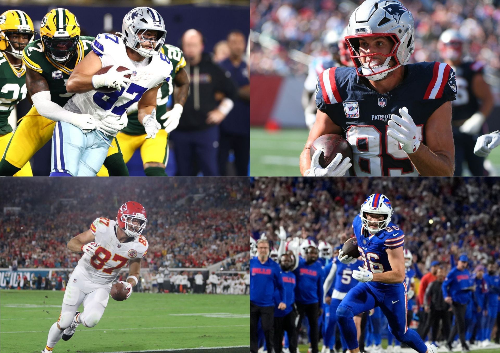 Week 6 Fantasy Football TE Rankings and Picks feat. Jake Ferguson, Hunter Henry, Travis Kelce, and Dalton Kincaid. IMAGN