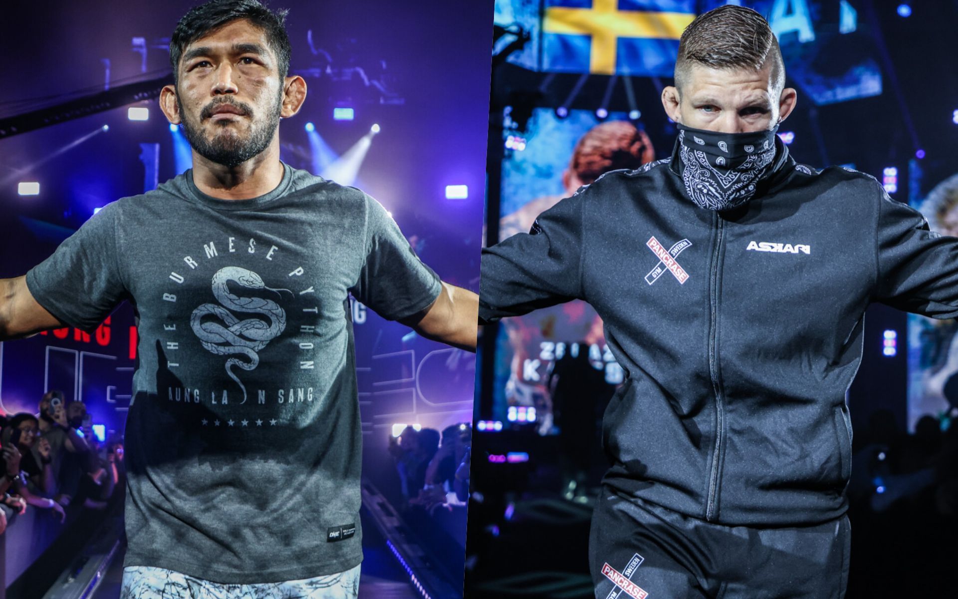 Aung La N Sang (L) vs Zebaztian Kadestam (R) | Image by ONE Championship