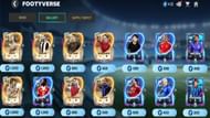 Snippet showing all available players and icons in the EA FC Mobile Footyverse Week 1 Shard exchanges (Image via EA Sports)