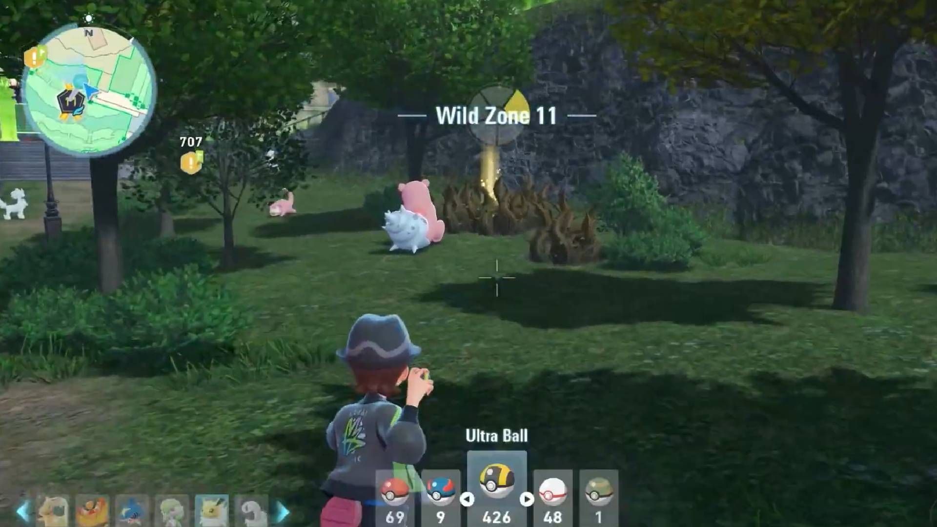 You can catch the Pokemon from Wild Zone 11 using an Ultra Ball (Image via The Pokemon Company || YouTube/AnwJoeGames)