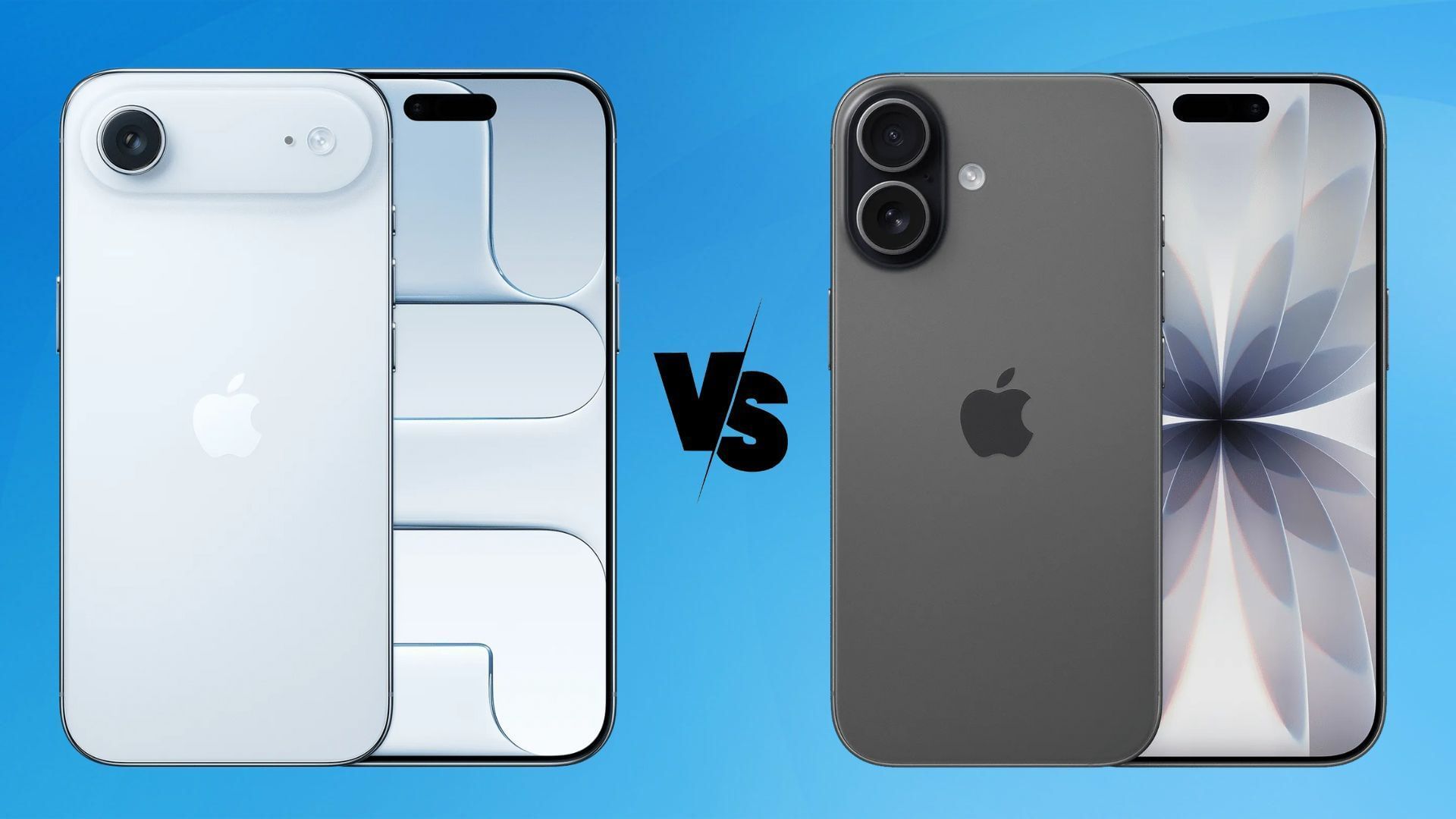 The iPhone Air vs iPhone 17 comparison (Image via Apple)