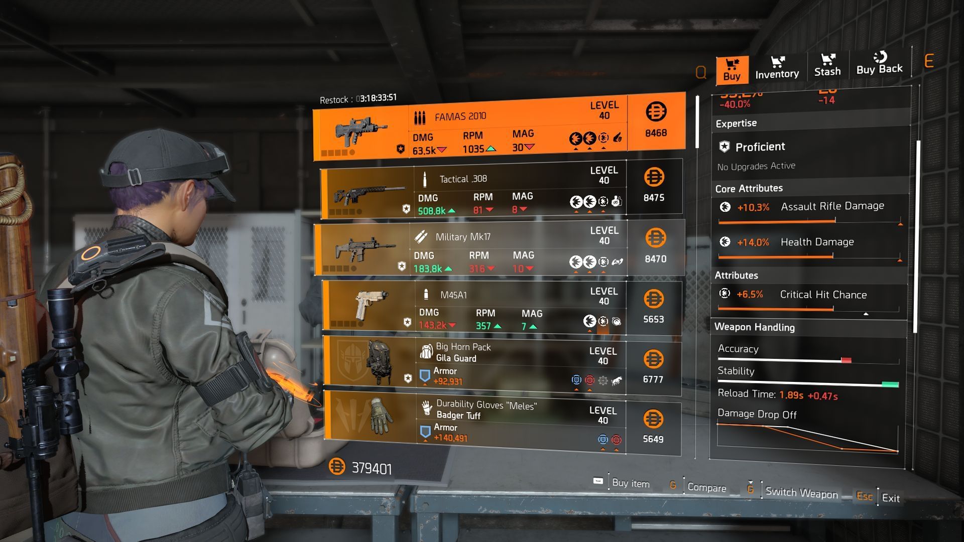 The Division 2 vendor at The Bridge Settlement in Brooklyn (Image via SK Gaming || Ubisoft)