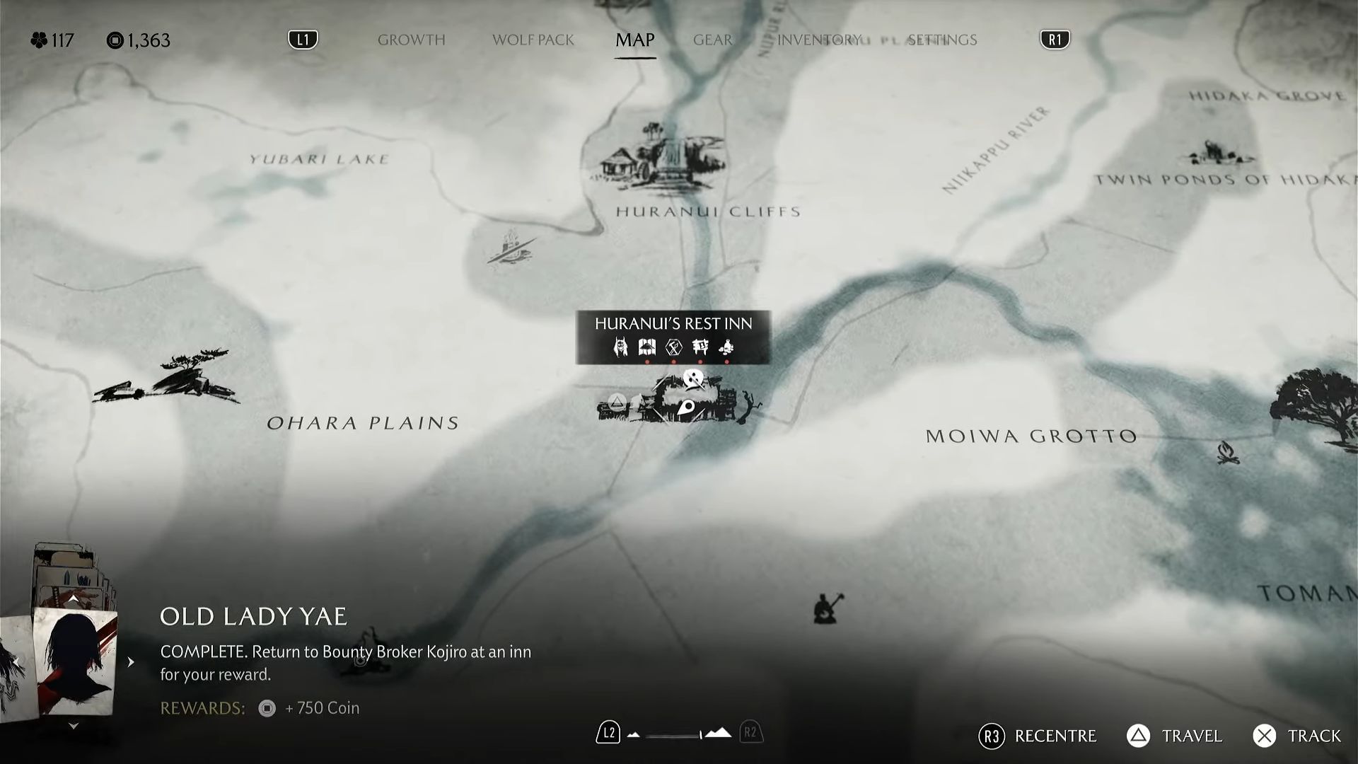 Check the Bounty Board to start the One-Eye Moritaka bounty (Image via Sucker Punch || Youtube@/WoW Quests)