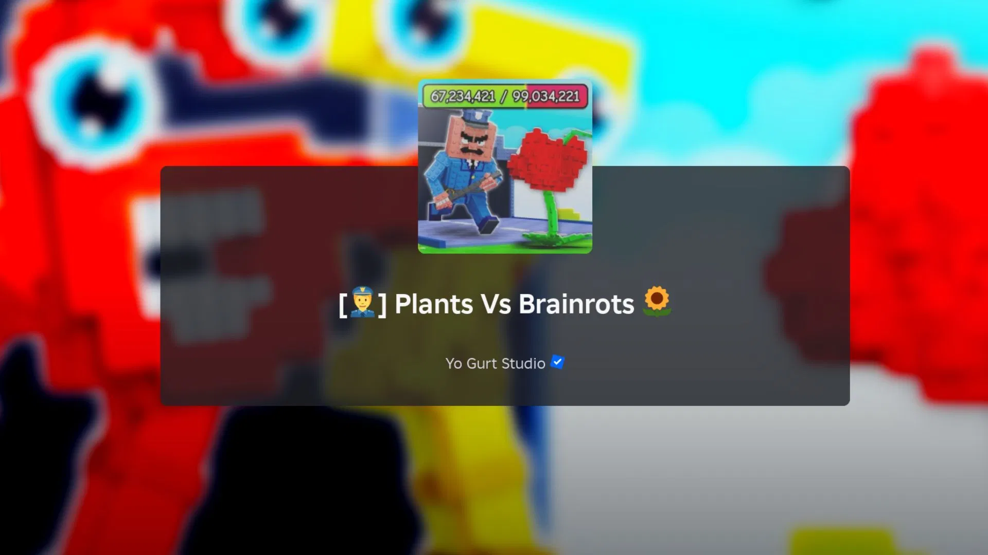 Plants Vs Brainrots loading screen