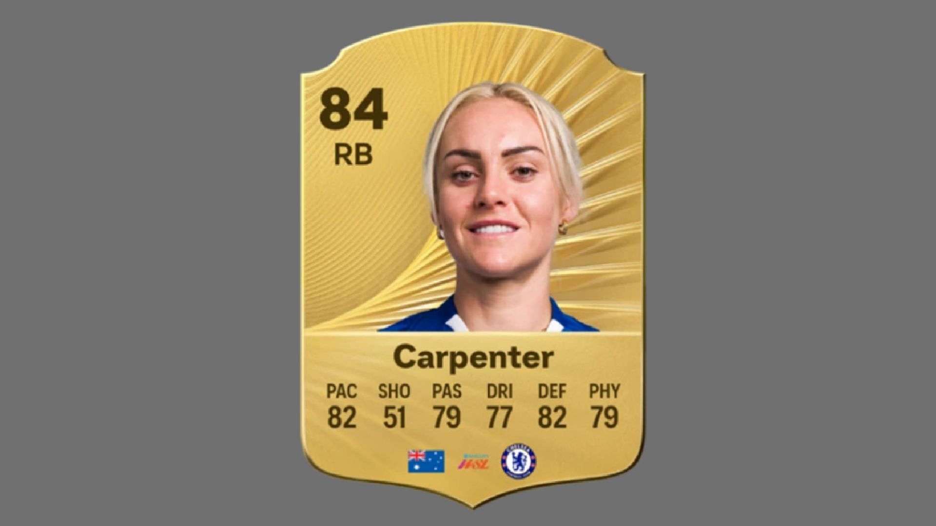 Ellie Carpenter is a reliable player at Chelsea women&#039;s defense (Image via EA Sports)