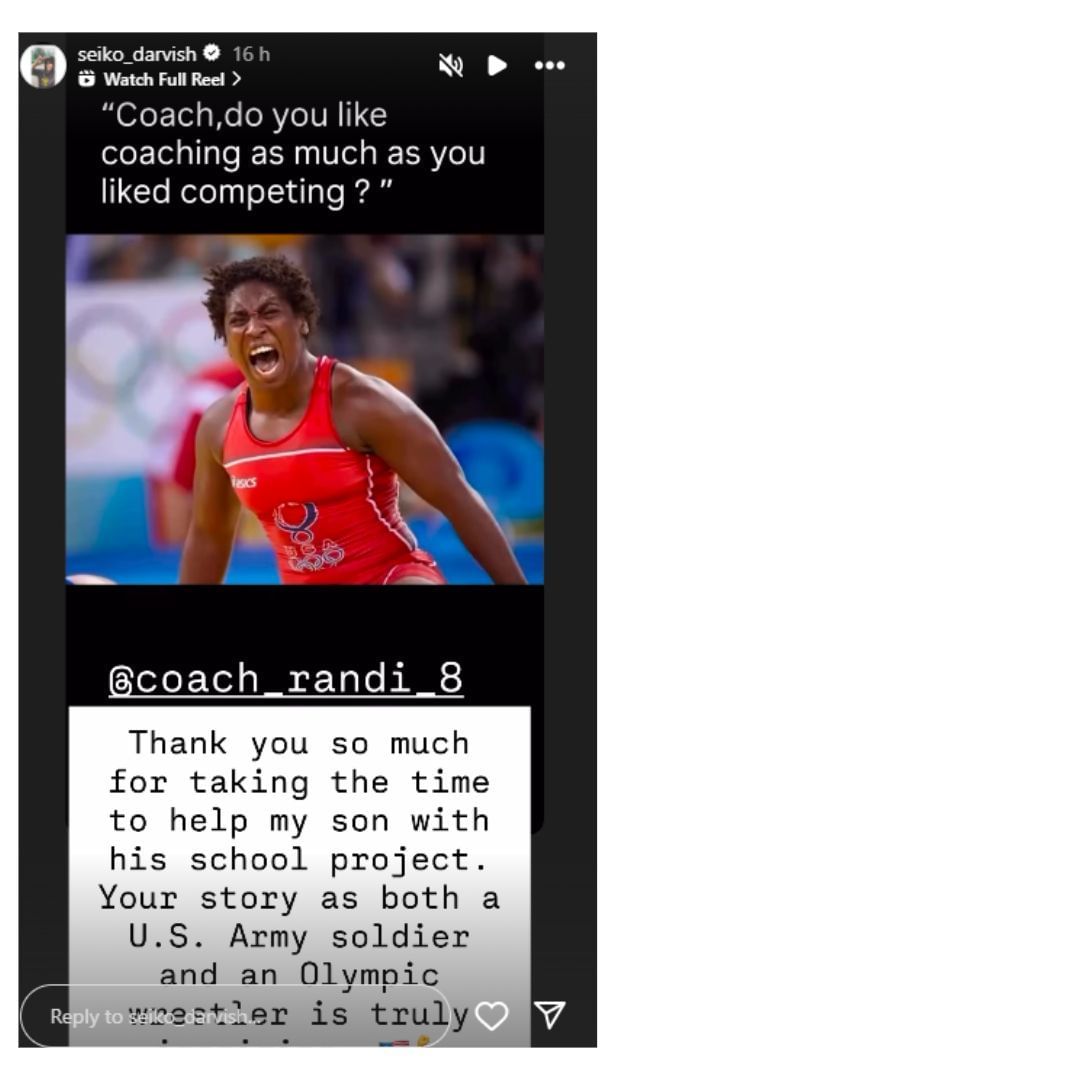 Yu Darvish&#039;s wife, Seiko, shares a story.(seiko_darvish/Instagram)