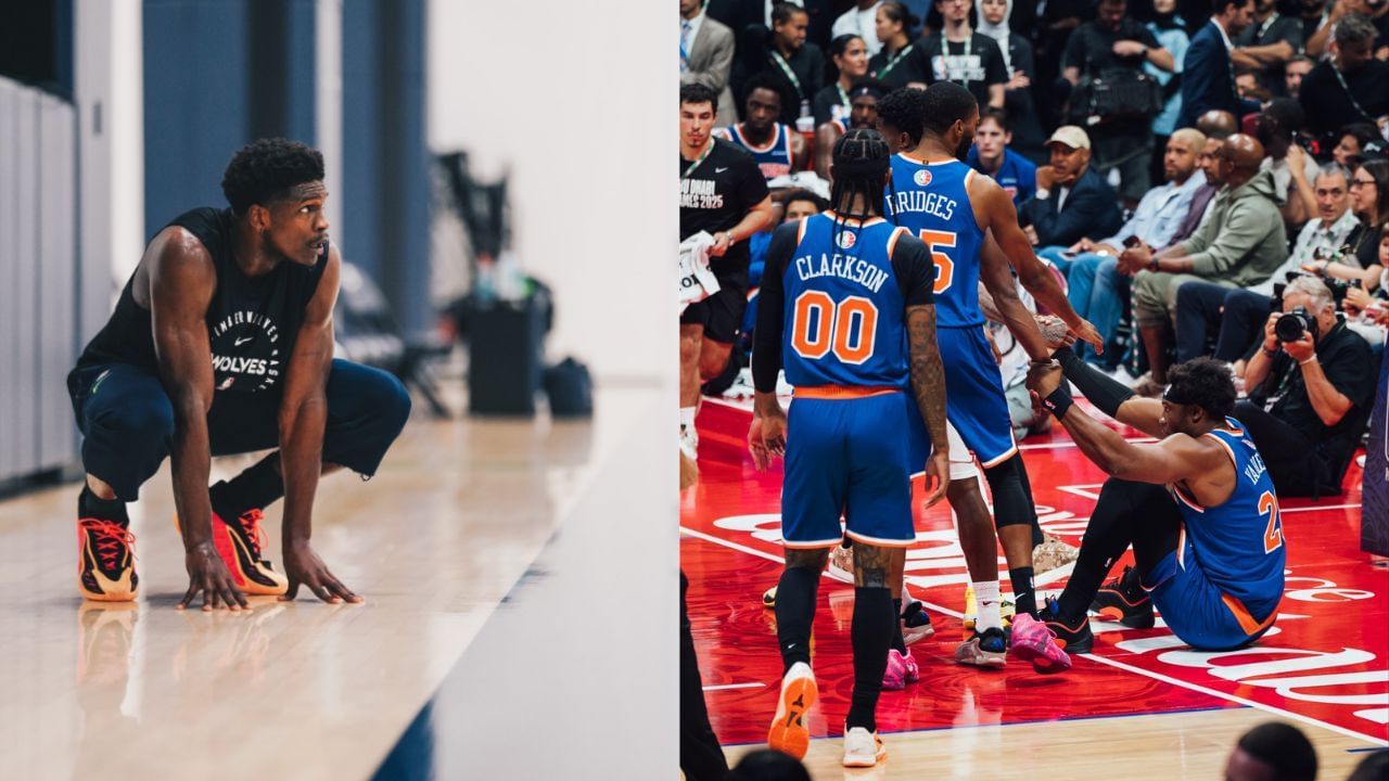 Minnesota Timberwolves vs New York Knicks Preseason Preview and Prediction | Oct. 9, 2025. [photo: @yabusele28/X, @Timberwolves/X]