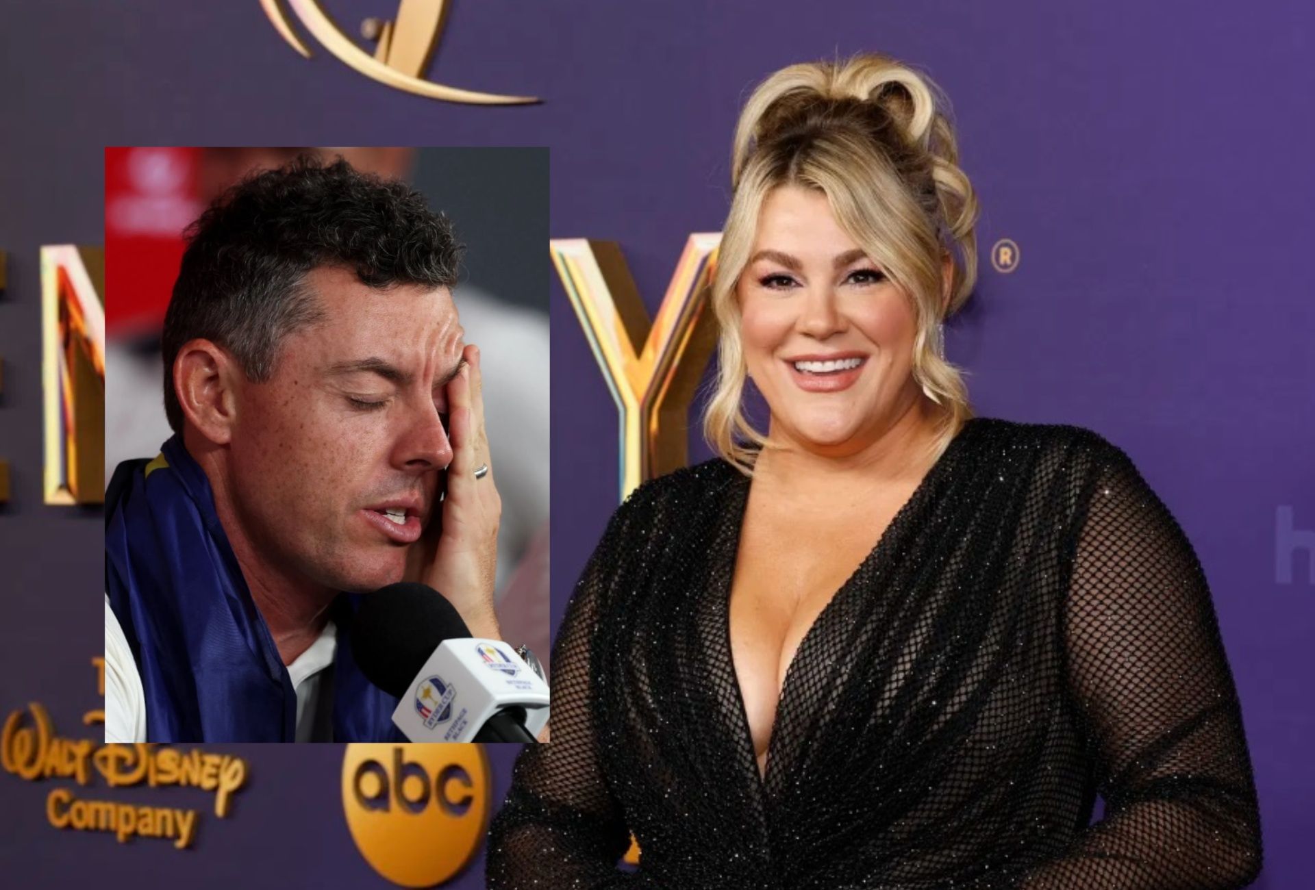 Ryder Cup announcer Heather McMahan and Rory McIlroy