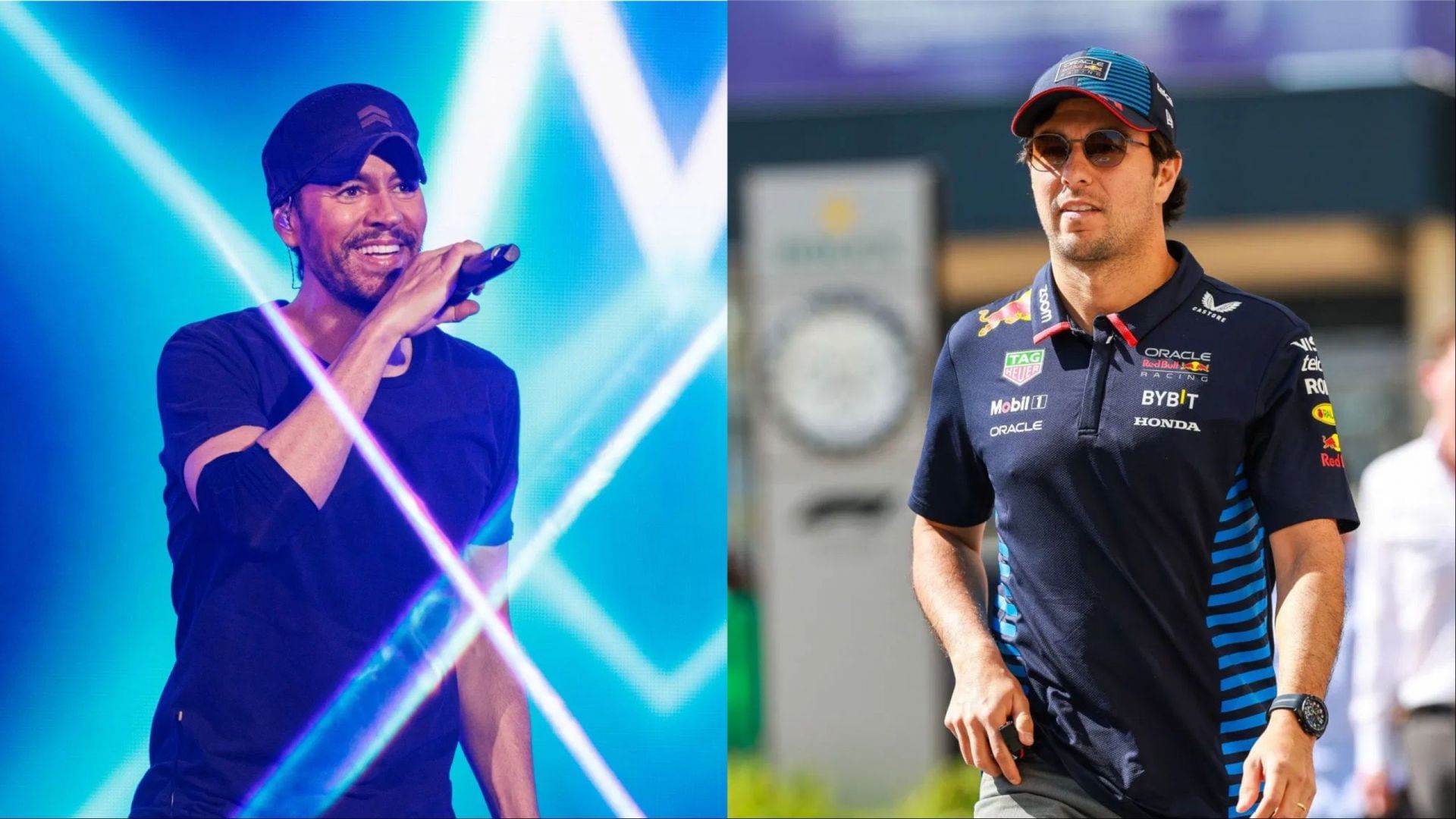 Image Credits: Getty, L: Enrique Iglesias; R: Sergio Perez