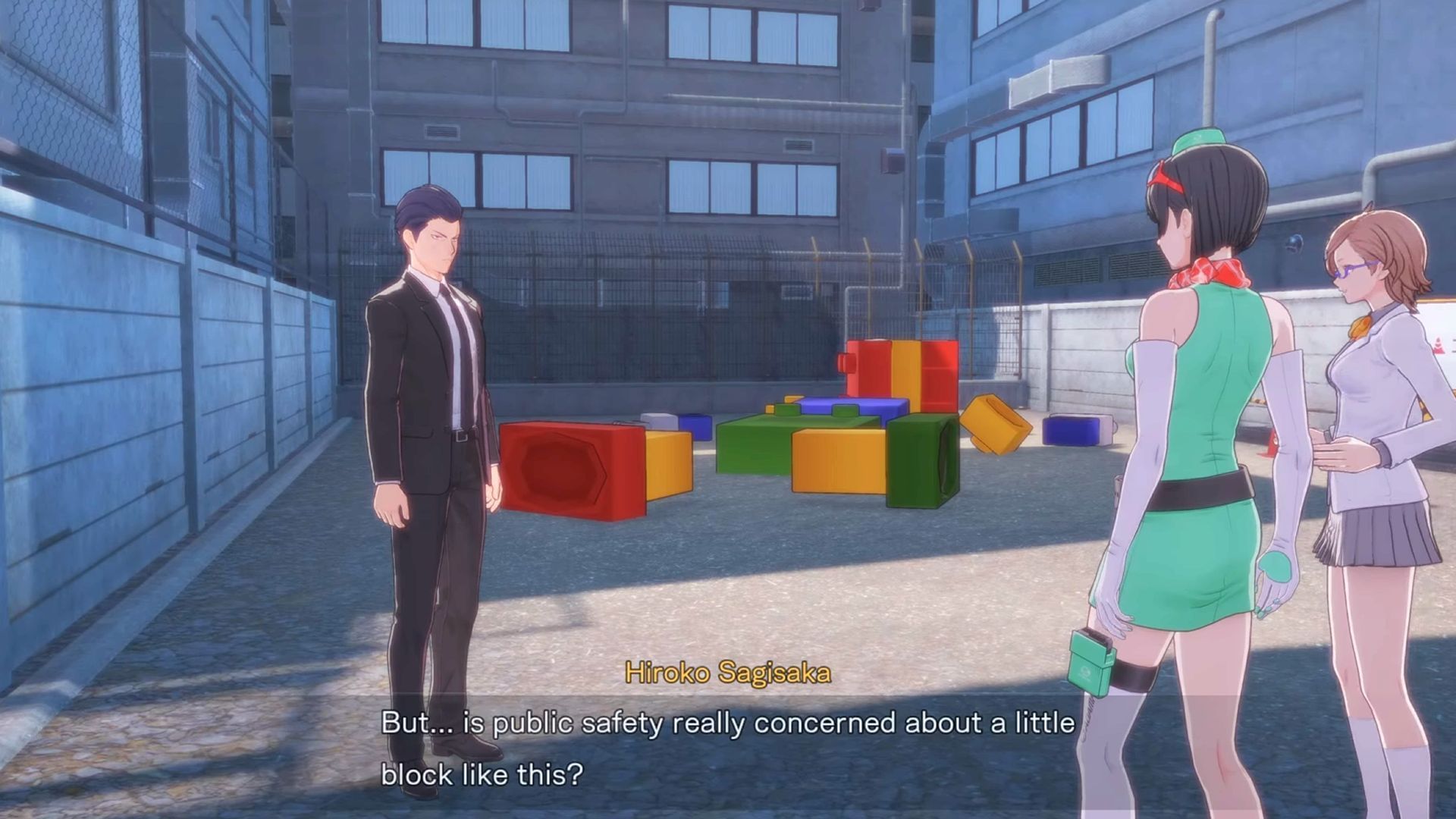Interact with the NPCs at the quest location (Image via Bandai Namco)