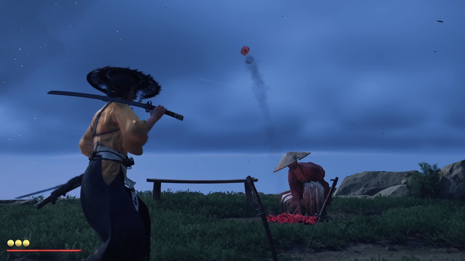 Timely hit the coals using the Dual Katana (Image via Sucker Punch)
