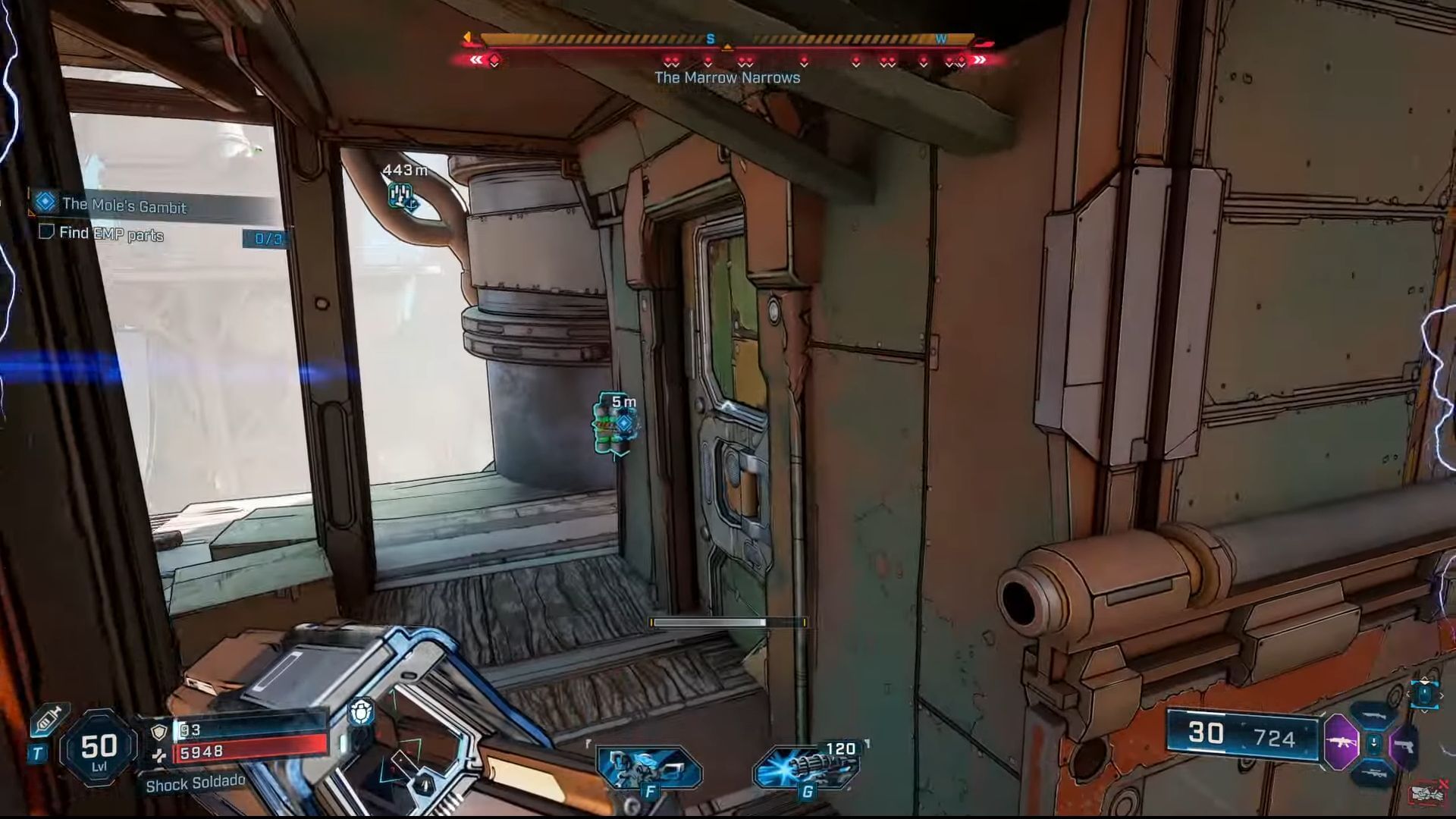 First EMP part in Mole&rsquo;s Gambit in Borderlands 4 (Image via Youtube/@WoWQuest)
