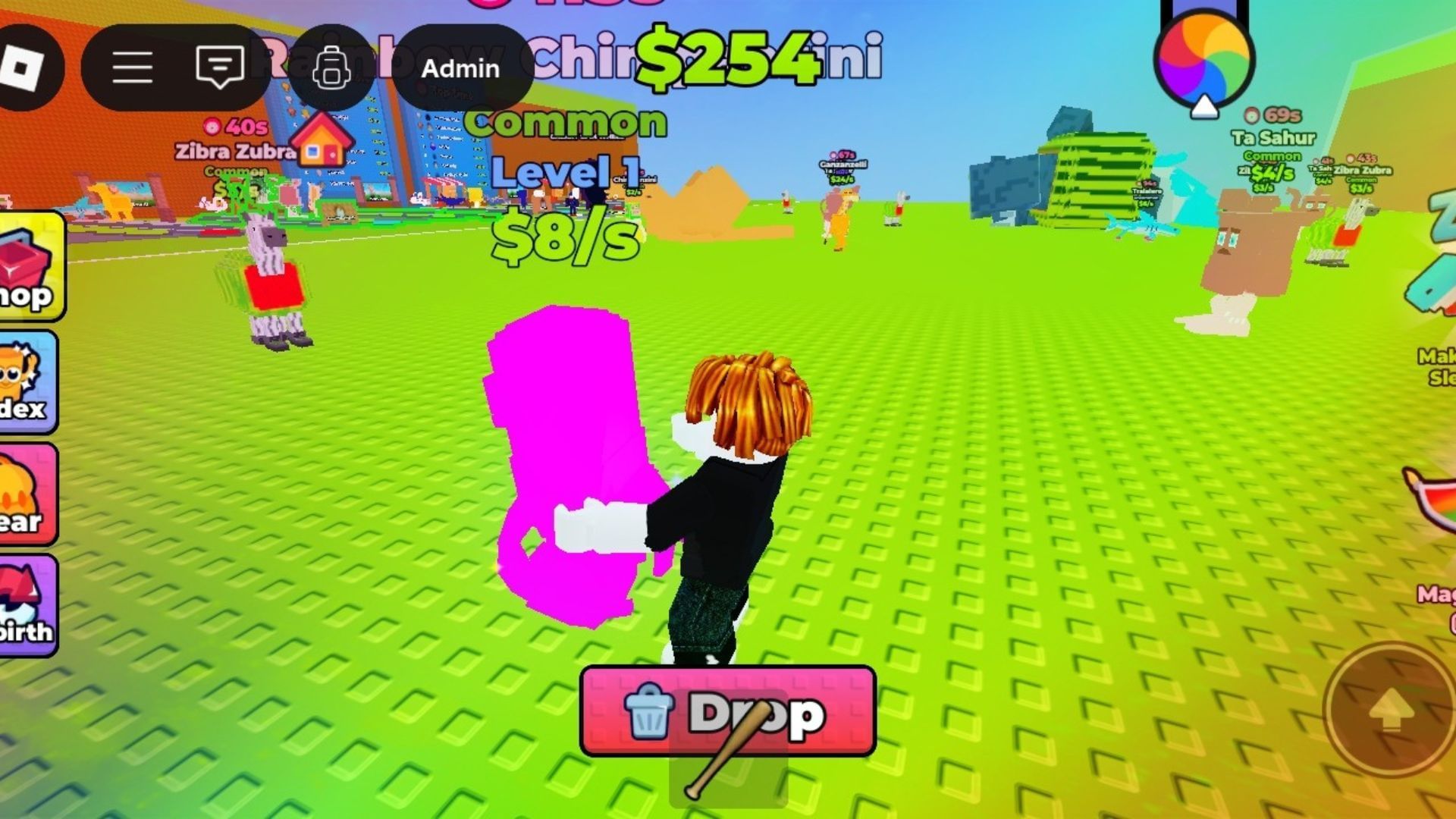 Plan your way back without disturbing the guardians (Image via Roblox)