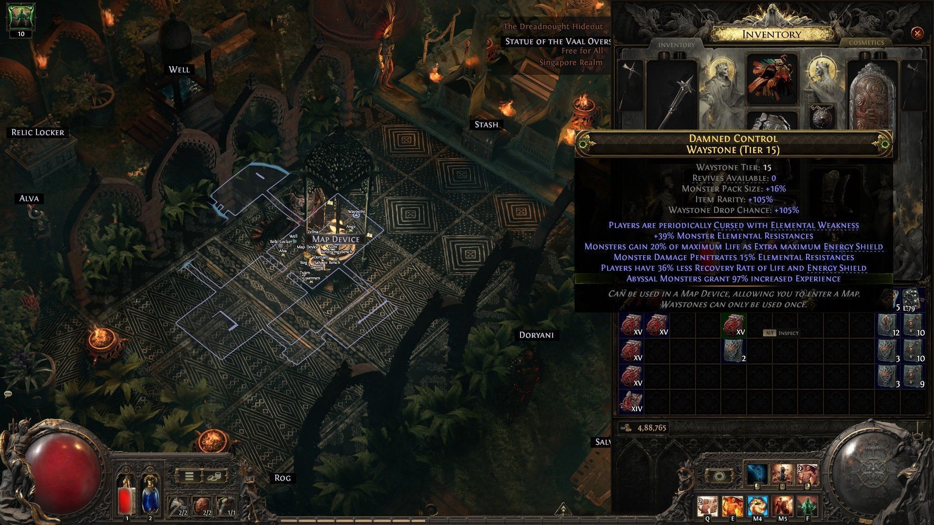 Juicer maps can give extraordinary loot, but are also challenging (Image via Grinding Gear Games)