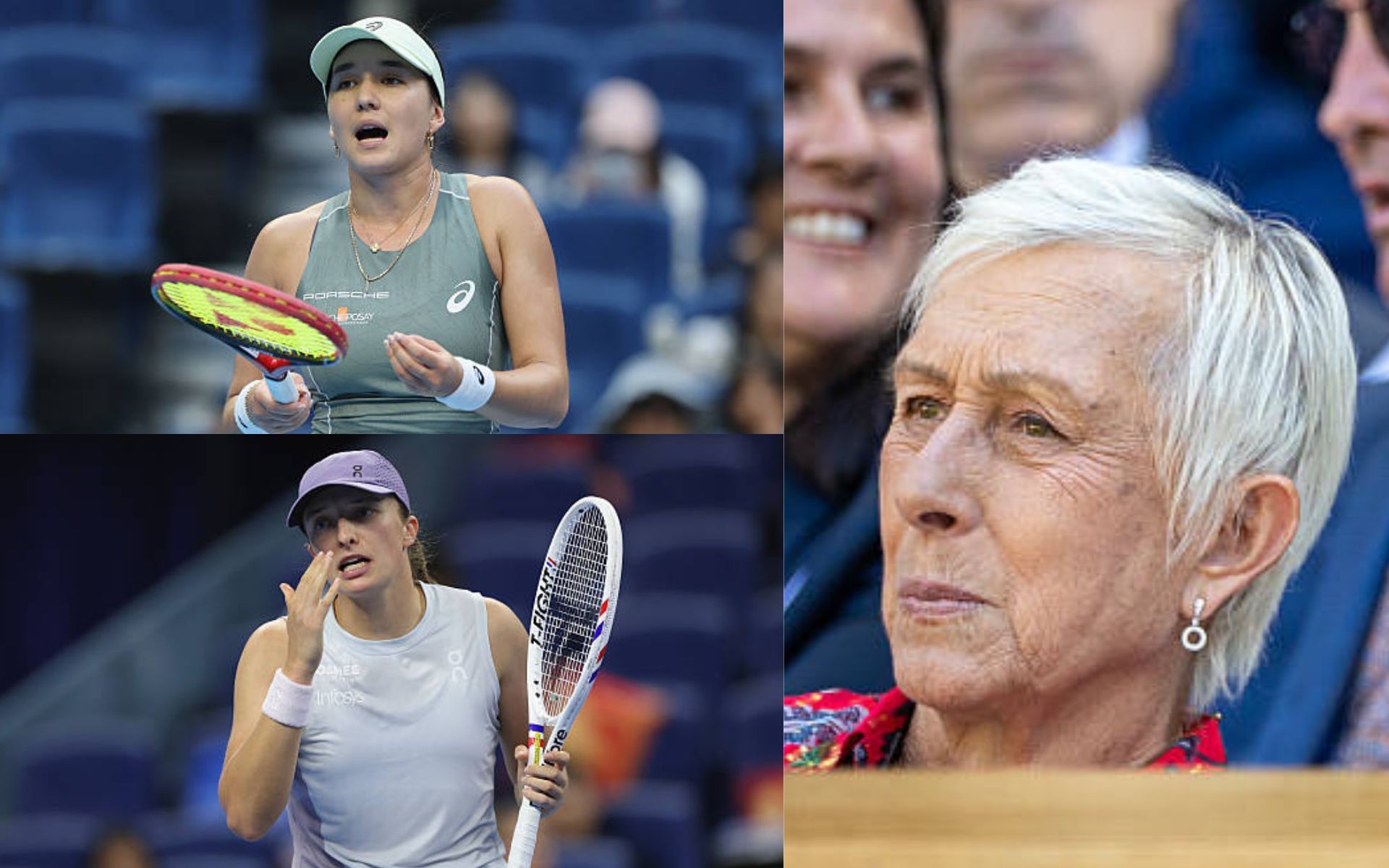 Eva Lys, Iga Swiatek and Martina Navratilova - Image Source: Getty