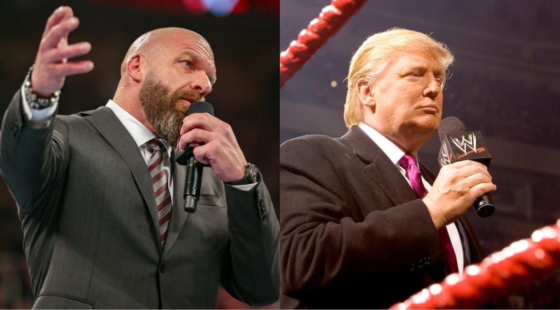 Triple H (left), Donald Trump (right). [Image credits: wwe.com]