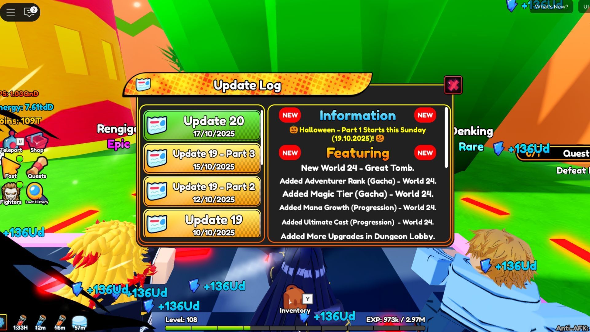 The developers have added World 24 with this update (Image via Roblox)