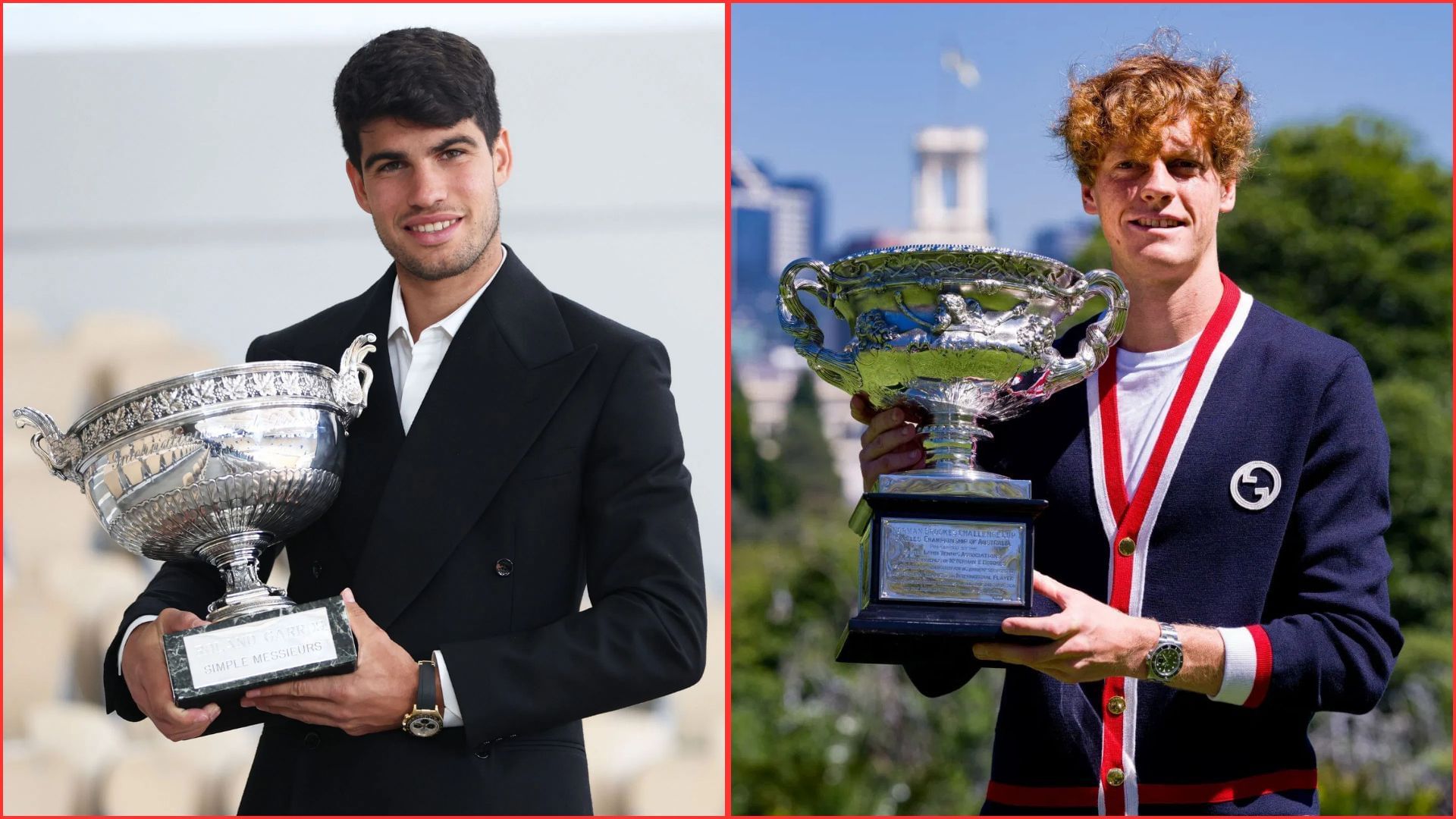 Carlos Alcaraz (L) Jannik Sinner (R) | Getty