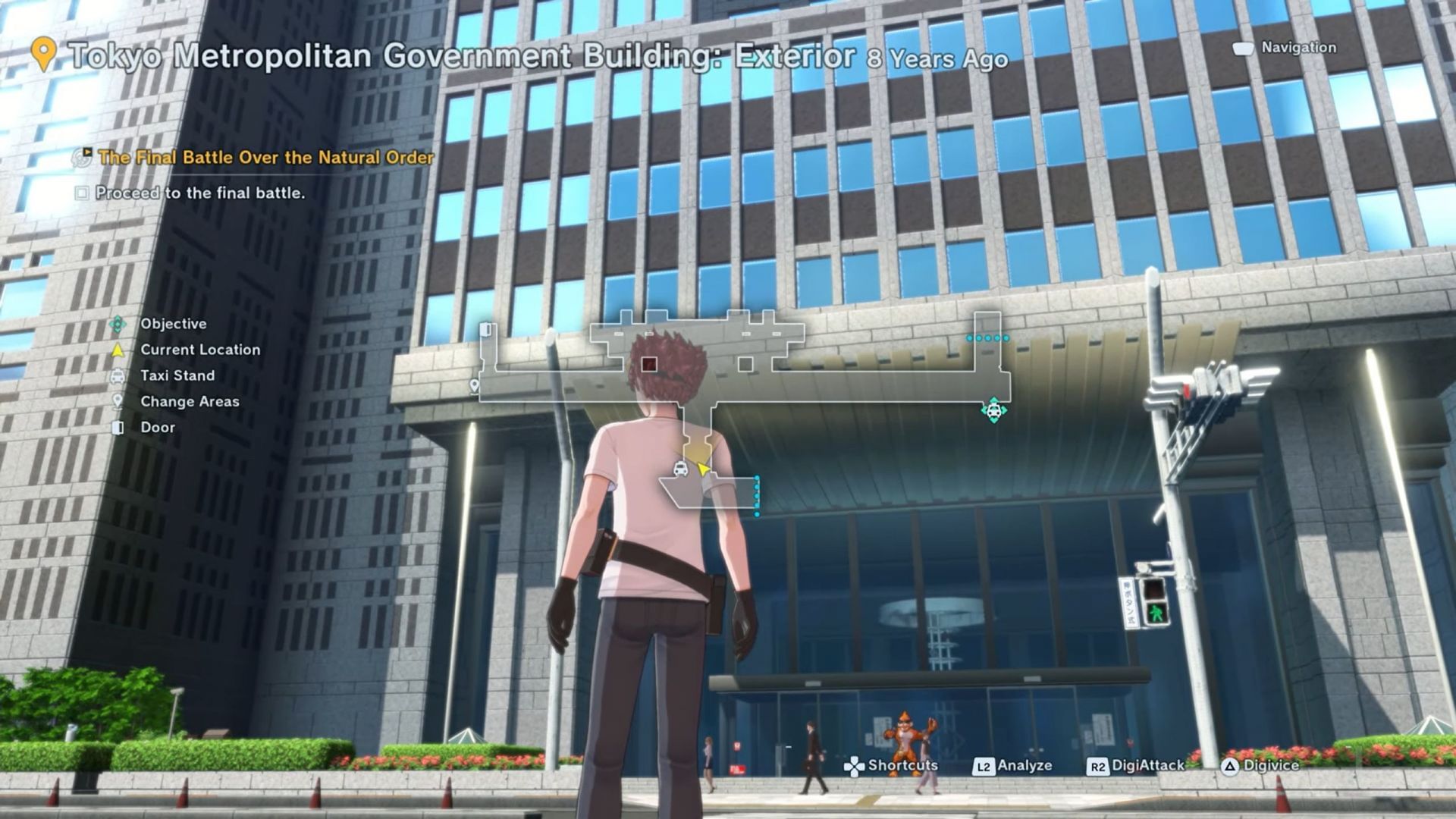 Visit the Government Metropolitan Building in the past to find this Etemon (Image via Bandai Namco Entertainment | Youtube: Ventus SGN)