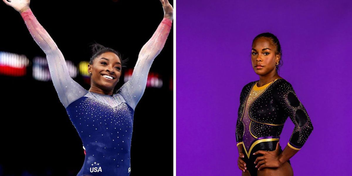Simone Biles (L) and Zoe Miller (R). PHOTO: Both from Getty Images
