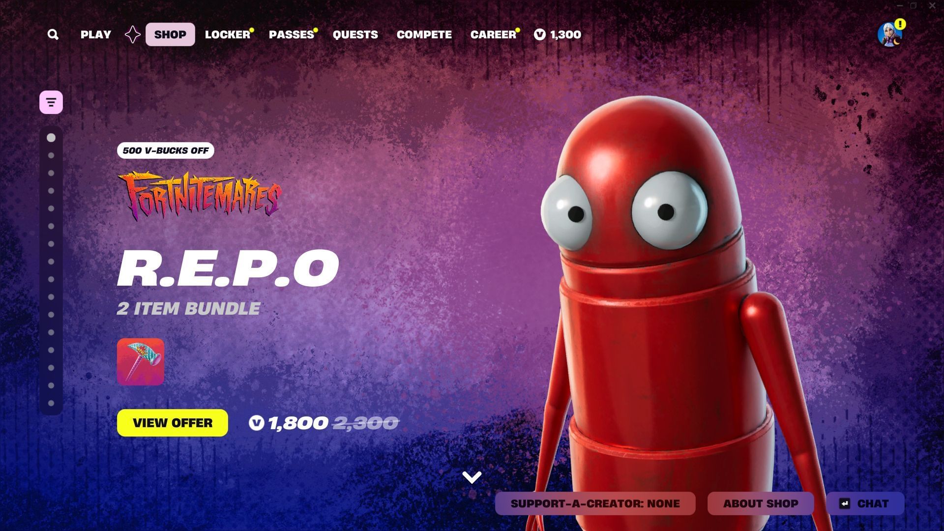 You can now purchase the Semibot REPO skin in Fortnite (Image via Epic Games)