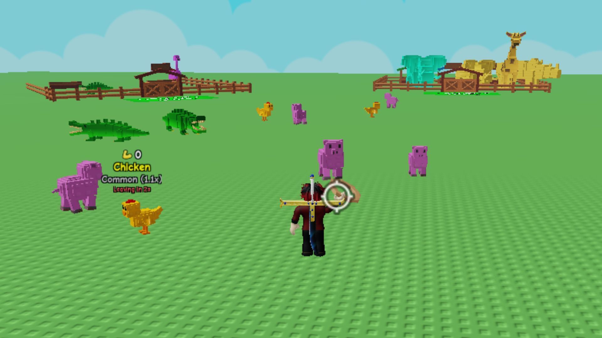 Increase your strength to capture rarer animals (Image via Roblox)