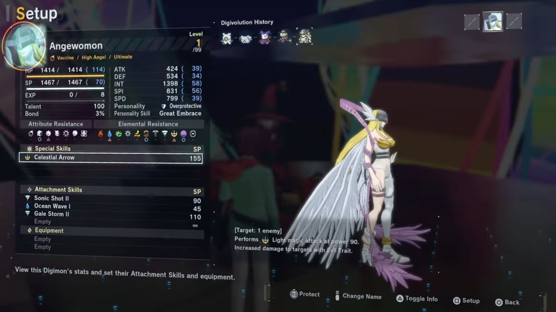 Angewomon in Digimon Story Time Stranger (Image via Bandai Namco Entertainment)