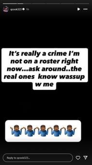 Quinn Cook shared this on his Instagram stories. (Photo: @qcook323 on IG)