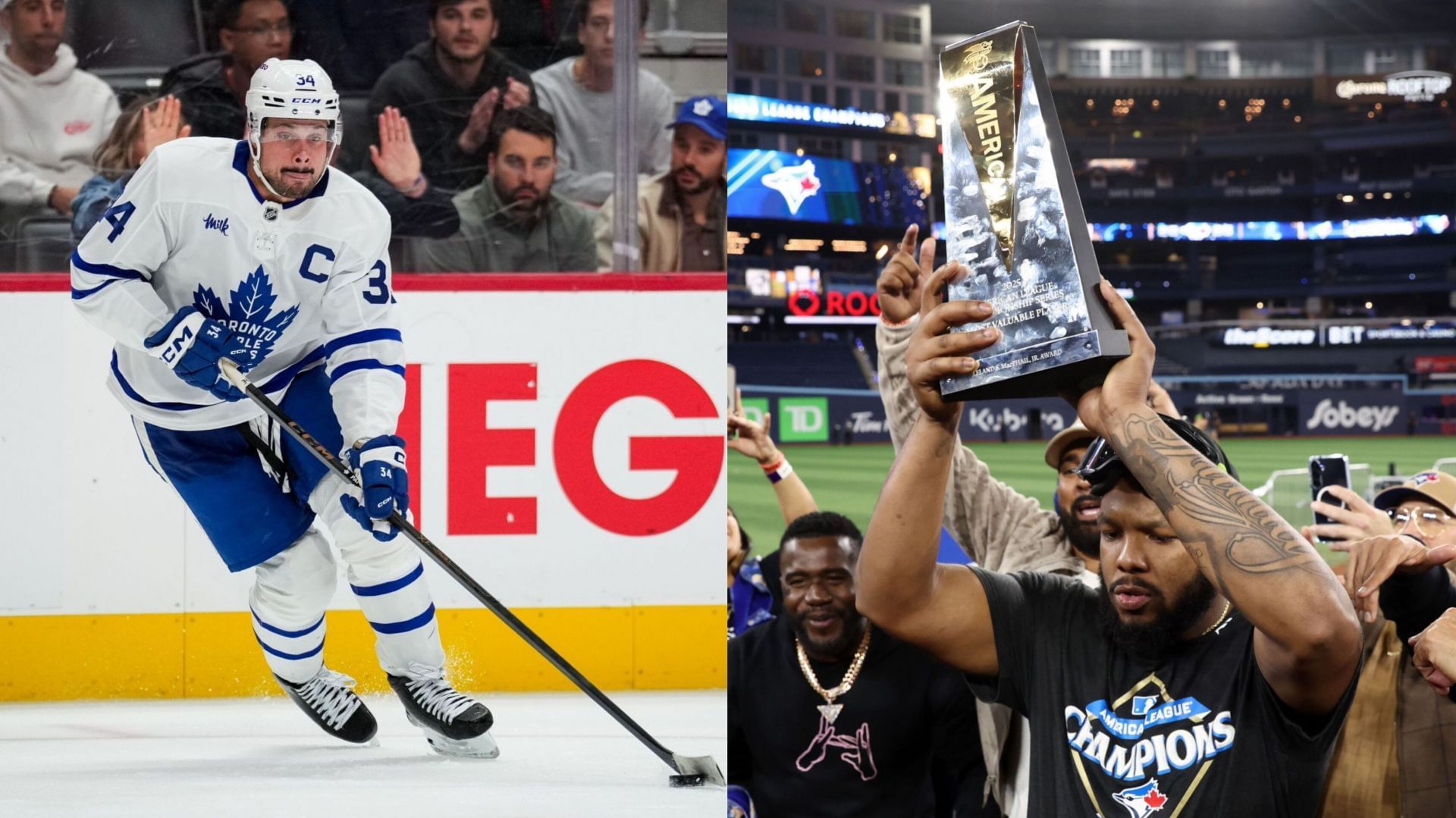 Jays fans fume after Auston Matthews dons Vladimir Guerrero Jr. jersey after team&rsquo;s World Series berth (Image source - Getty)