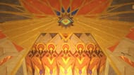A mural of King Deshret and his Seven Pillars in Genshin Impact (Image via HoYoverse)