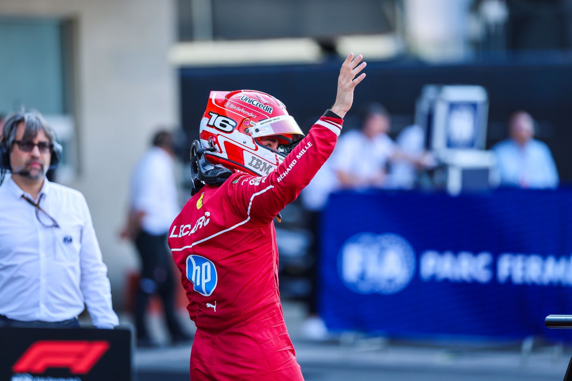 Lando Norris, Charles Leclerc, and Lewis Hamilton at Autodromo Hermanos Rodriguez. Source: Getty