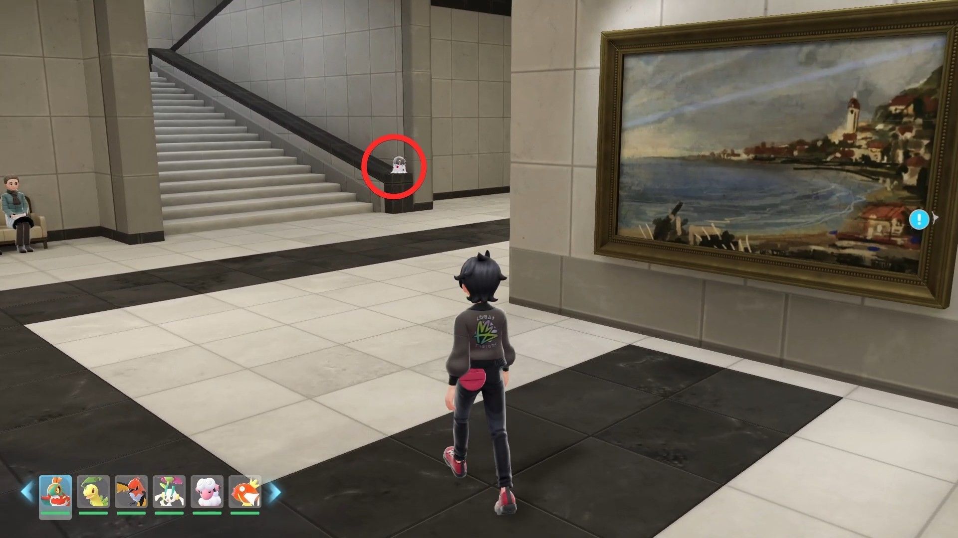 First Spewpa in the Museum (Image via The Pokemon Company)