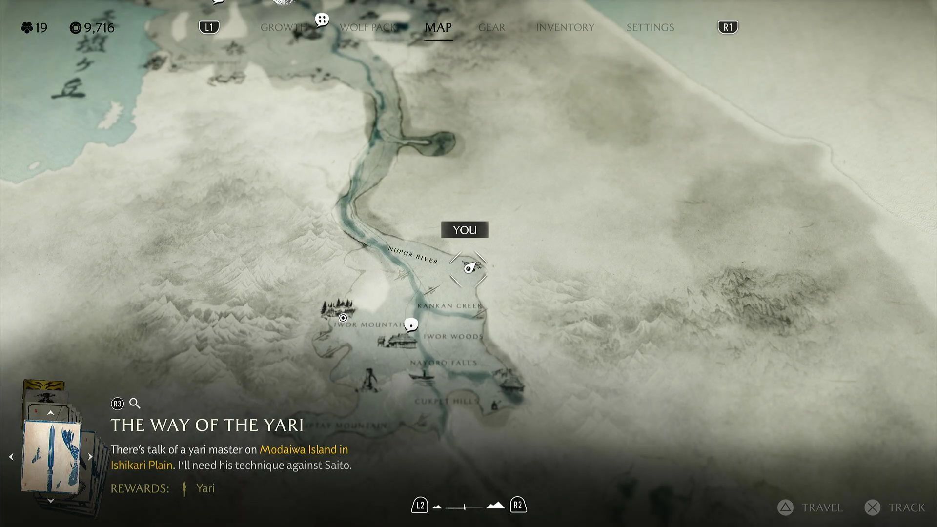 The easiest way is to follow the Nupur River north until you see a Wolf Den, then head northeast to find the cave entrance (Image via Sucker Punch || YouTube@/ ZaFrostPet)