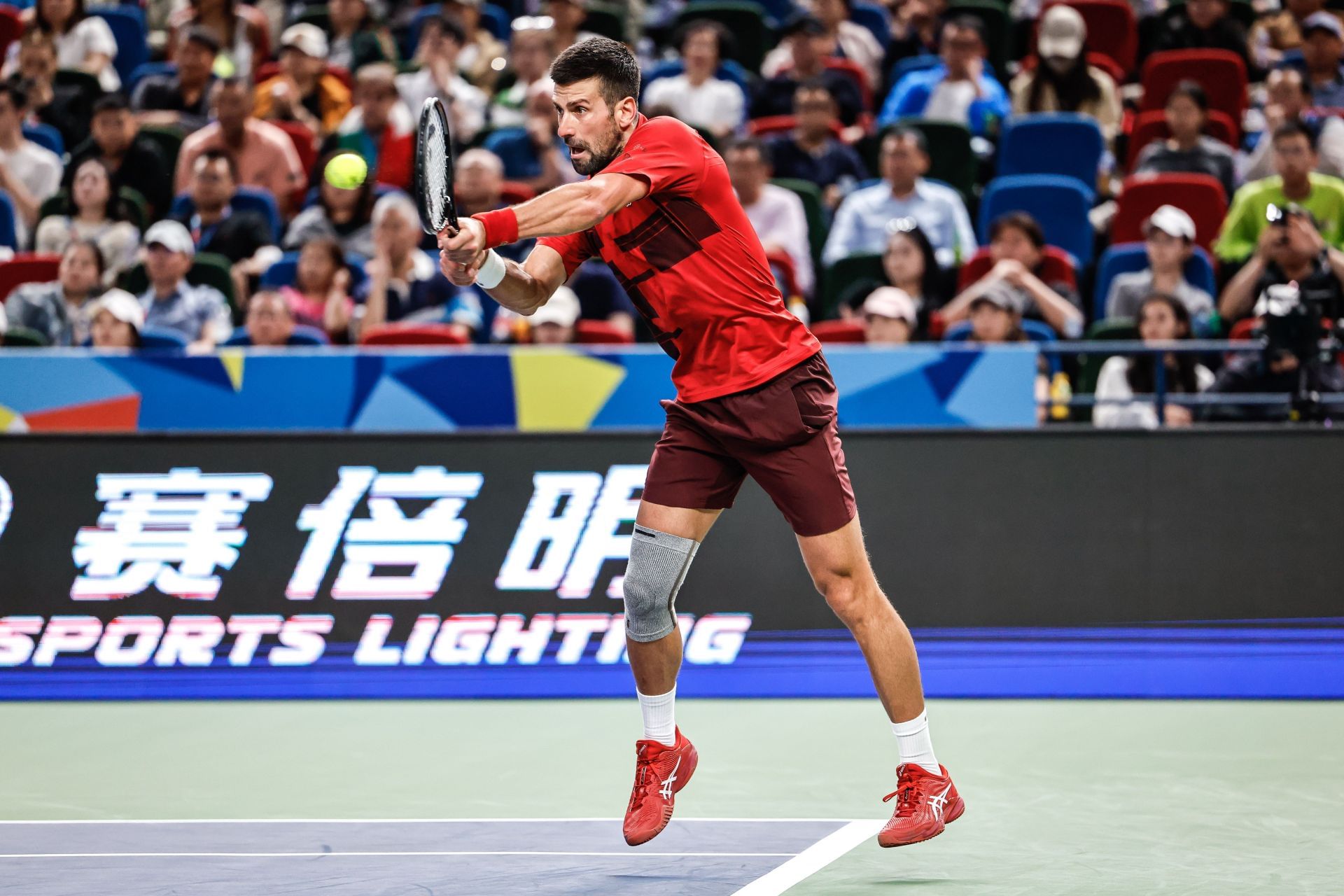 Novak Djokovic in action at the 2024 Shanghai Masters (Source: Getty)