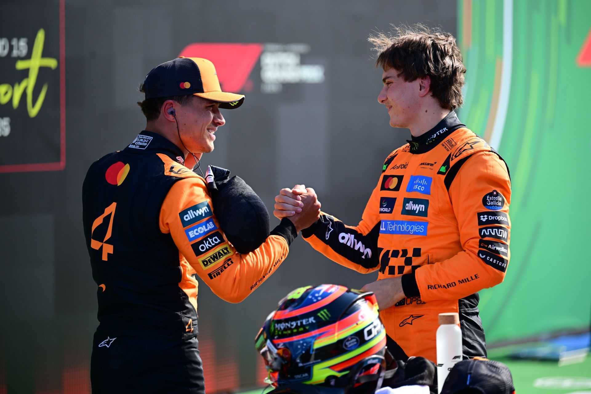 Lando Norris with Oscar Piastri at the F1 Dutch Grand Prix - Qualifying - Source: Getty
