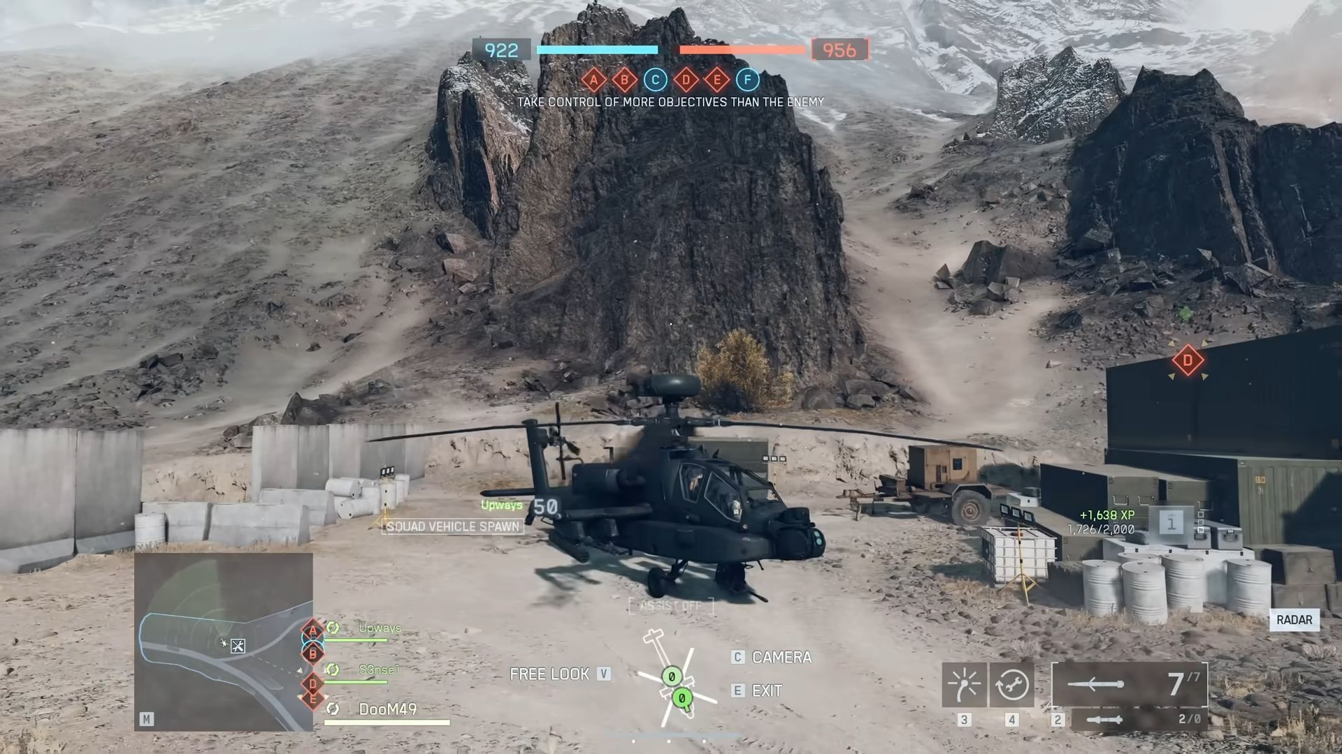 Helicopter spawn location in Battlefield 6 (Image via SK gaming/EA)