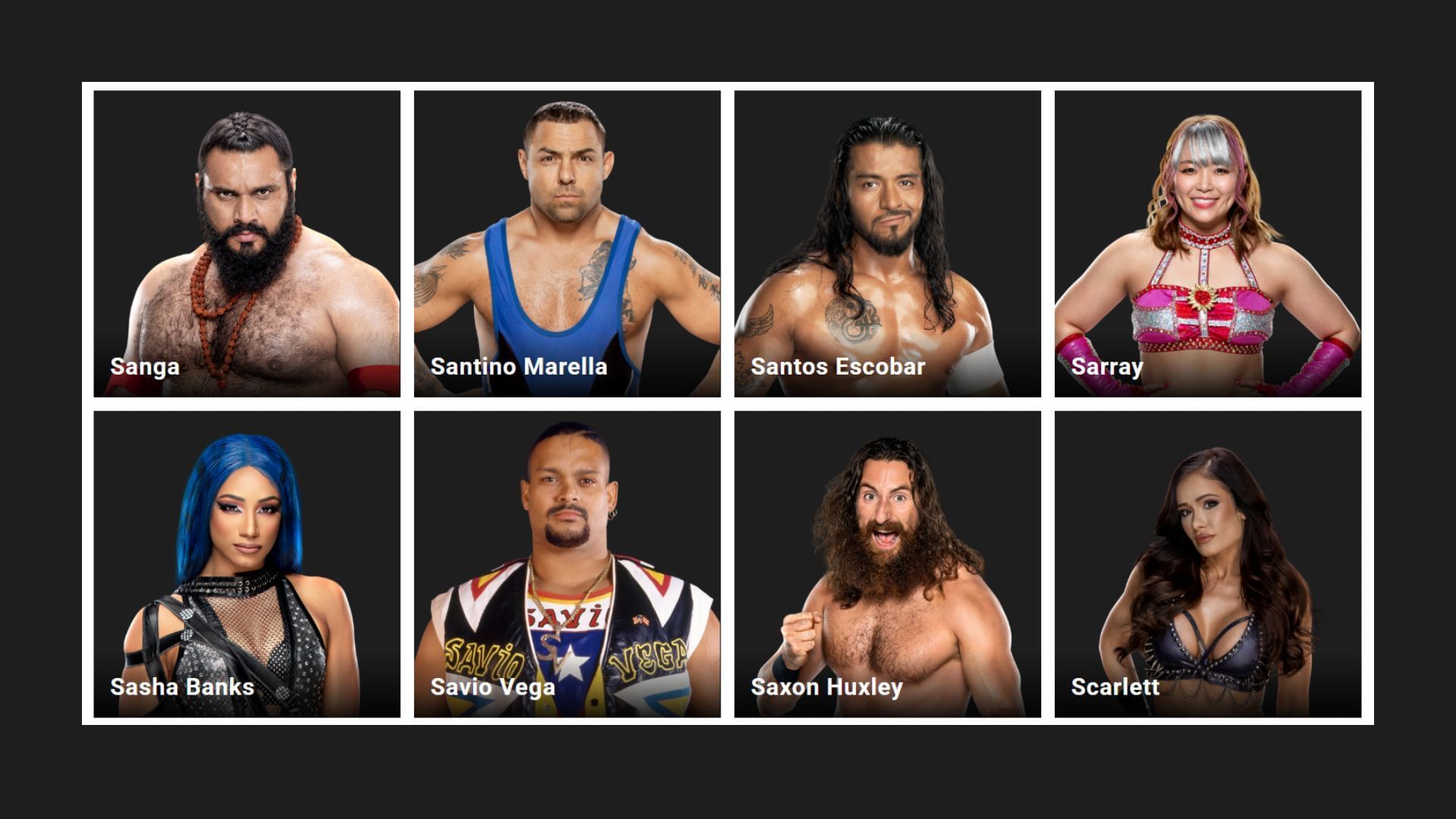 Santos Escobar&#039;s profile now appears on the alumni section of the roster page [Image credit: wwe.com]
