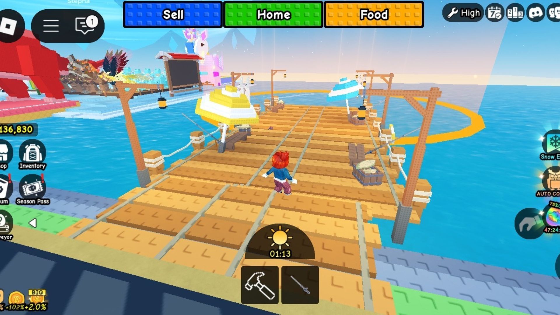 The new Fishing deck (Image via Roblox)