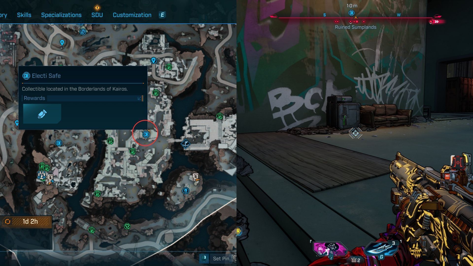 Ruined Sumplands Electi Safe #2 location (Image via 2K)