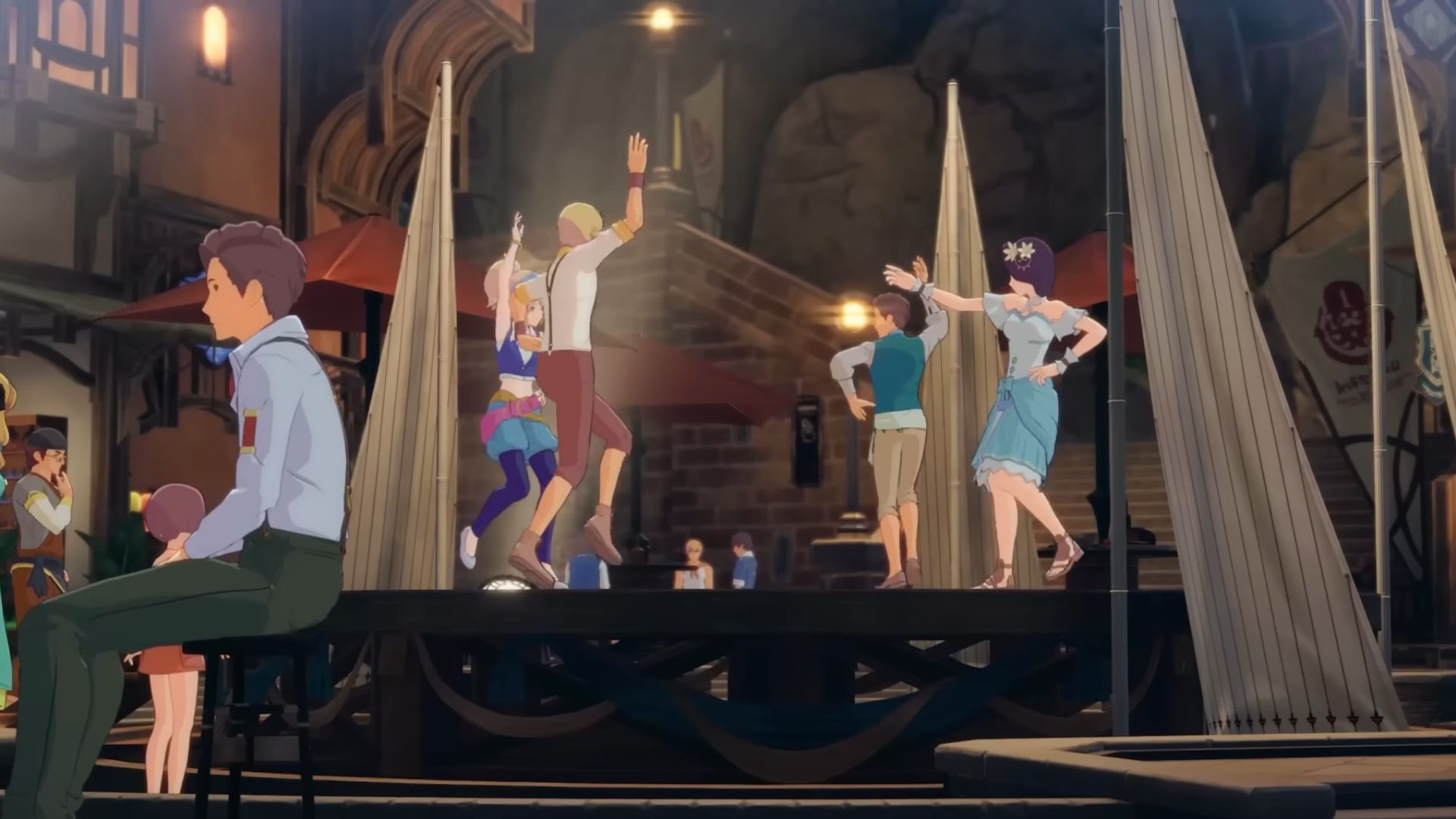 Characters dancing in Blue Protocol Star Resonance