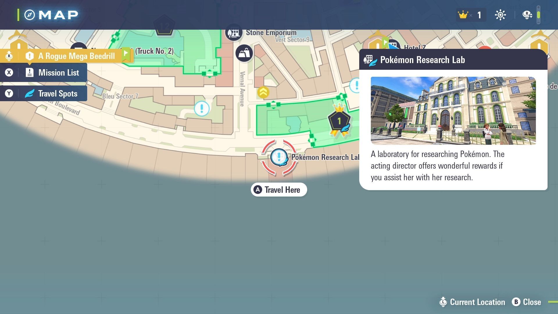 Finish the Restored from a Fossil mission at the Pokemon Research Lab (Image via The Pokemon Company)