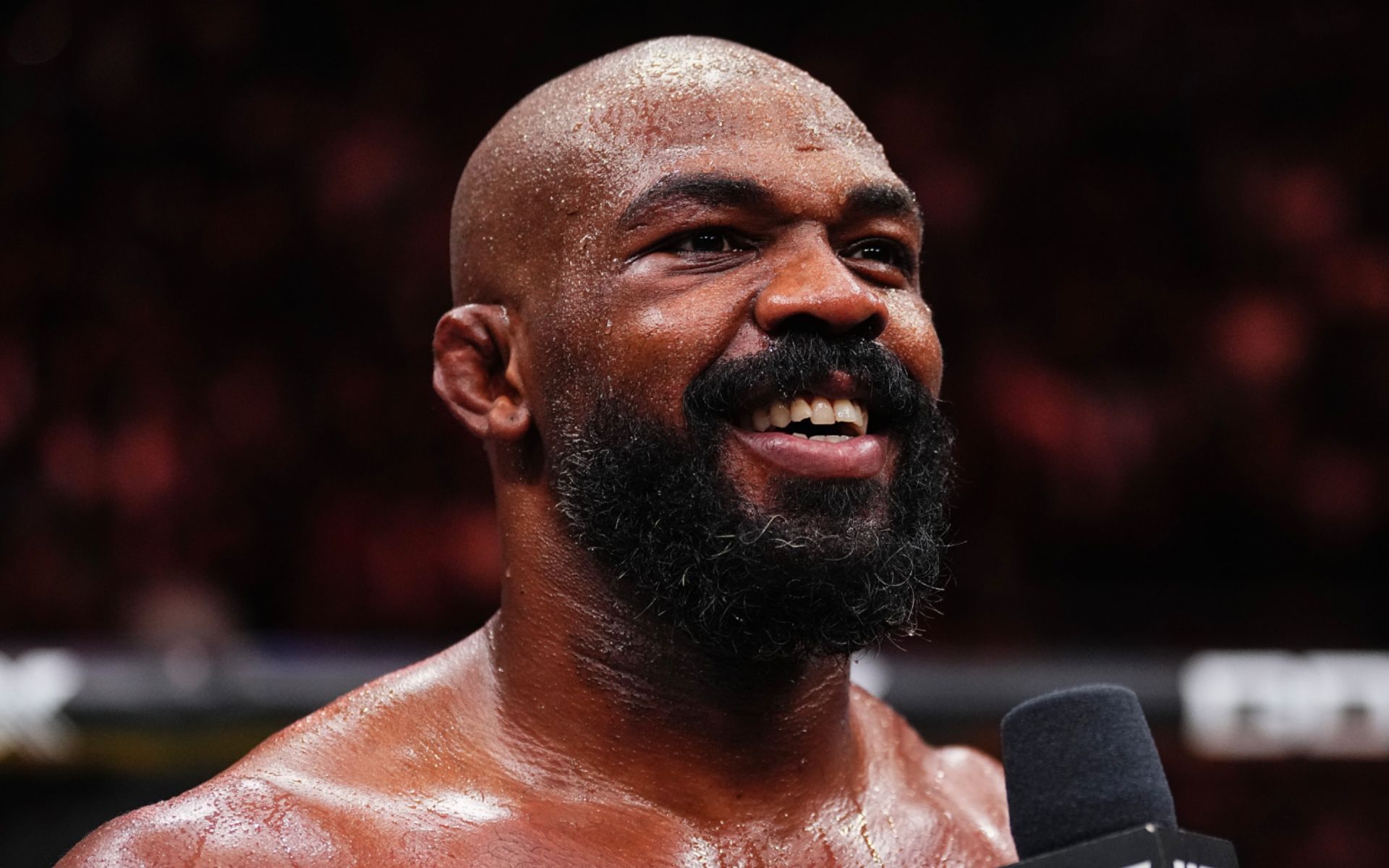 Jon Jones reacts to training partner