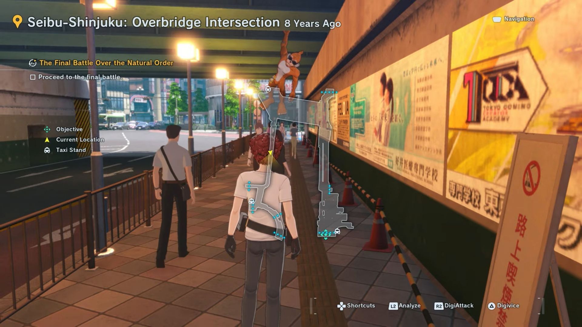 Number six is hanging off the bridge&#039;s underside, as seen in this picture (Image via Bandai Namco Entertainment | Youtube: Ventus SGN)